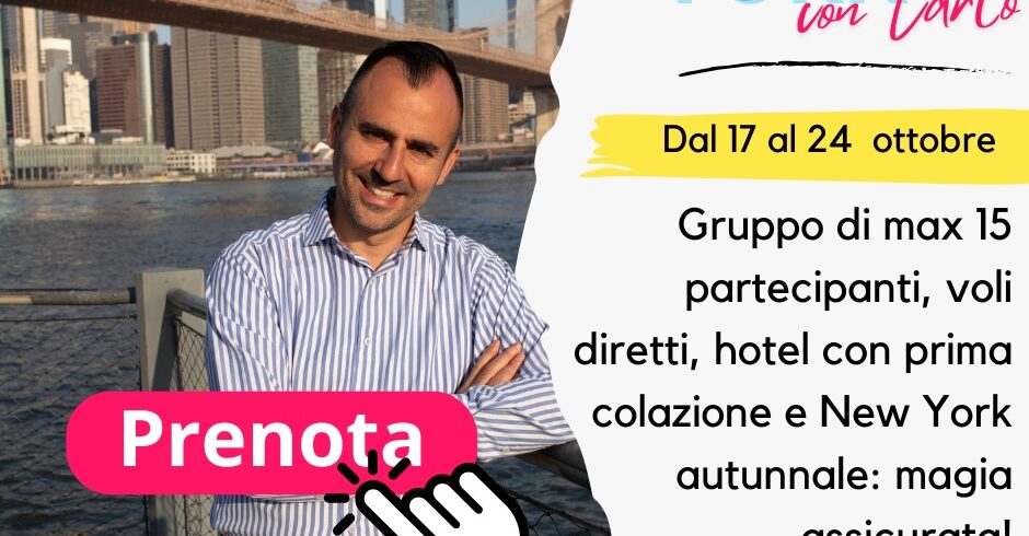 Viaggio organizzato New York con Carlo ottobre